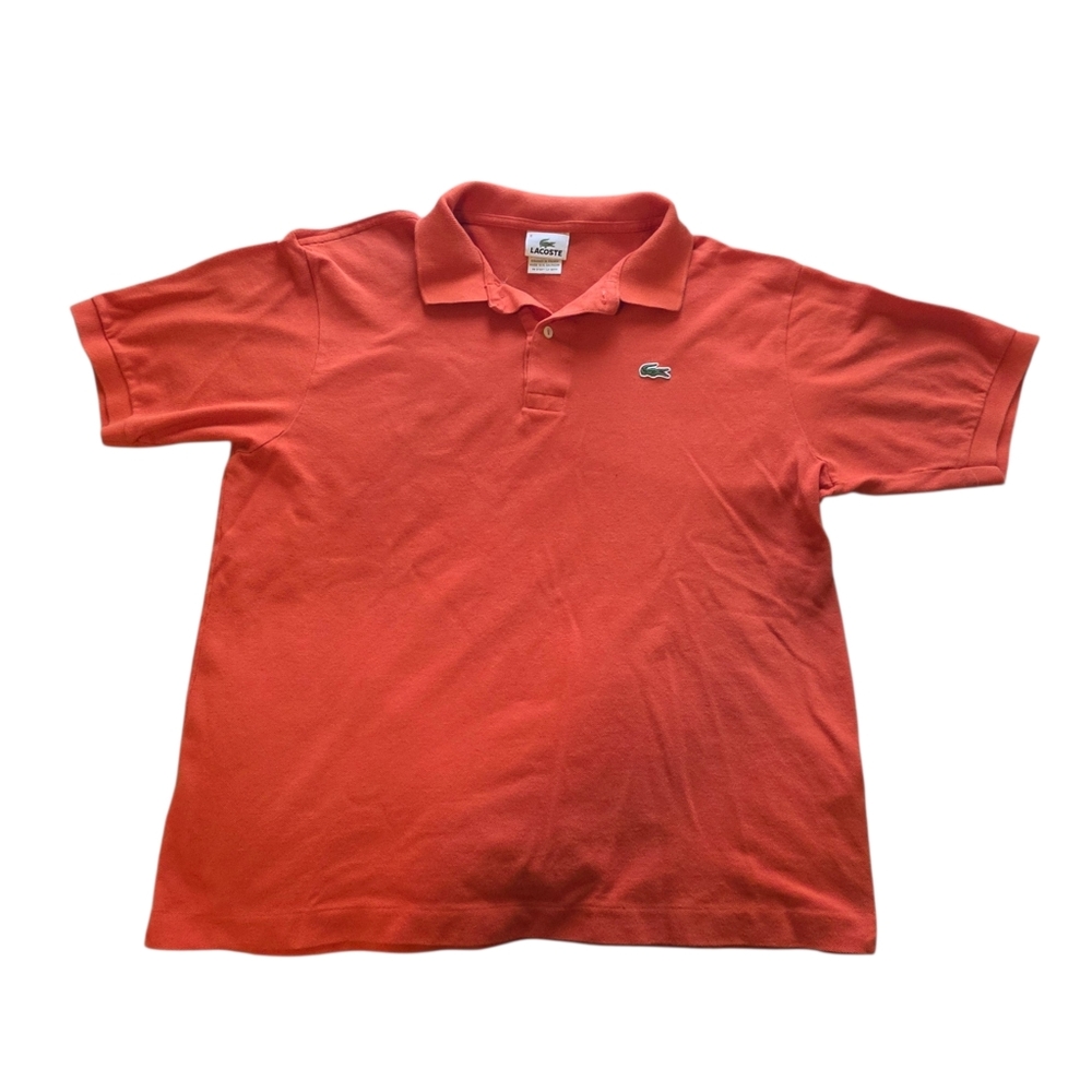 Lacoste Mens Short Sleeve Orange Classic Polo Shirt